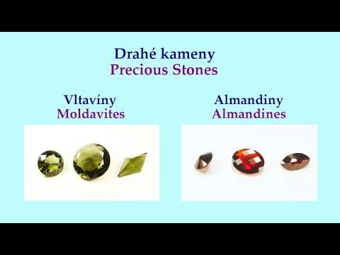 Gemstones 1: Moldavites, Almandines. Drahokamy 1: vltavíny, almandiny.